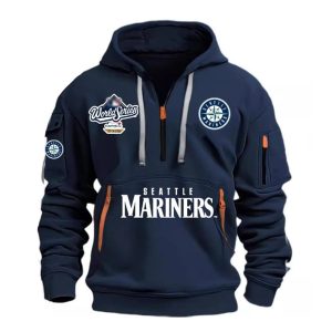 2025 Mariners World Series Hoodie Half Zipper