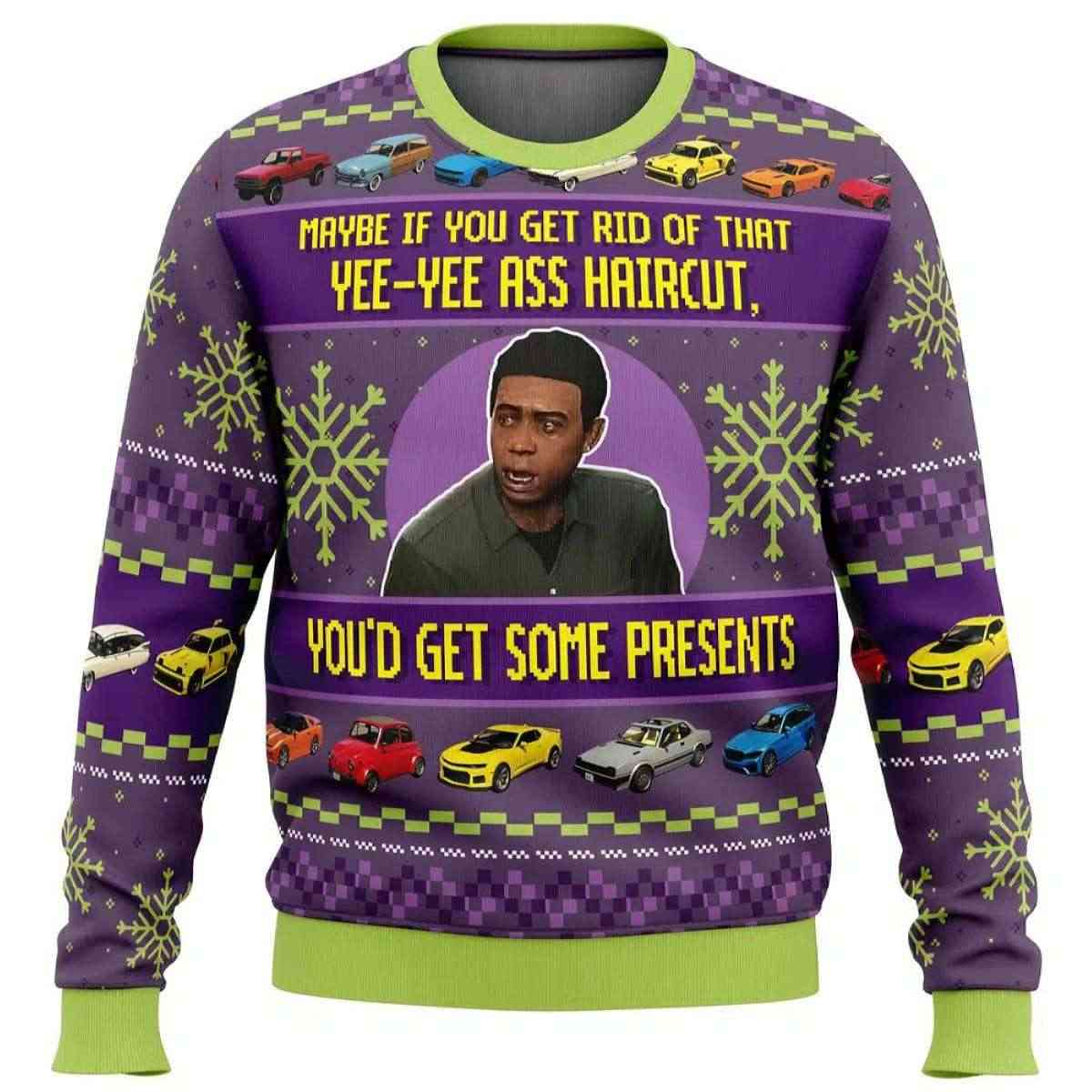 Yee Yee Ass Haircut Lamar Grand Theft Auto V Ugly Christmas Sweater Yee Yee Ass Haircut Lamar Grand Theft Auto V Ugly Christmas Sweater