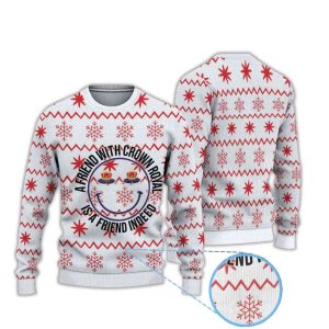Snowflake Crown Royal Ugly Christmas Sweater