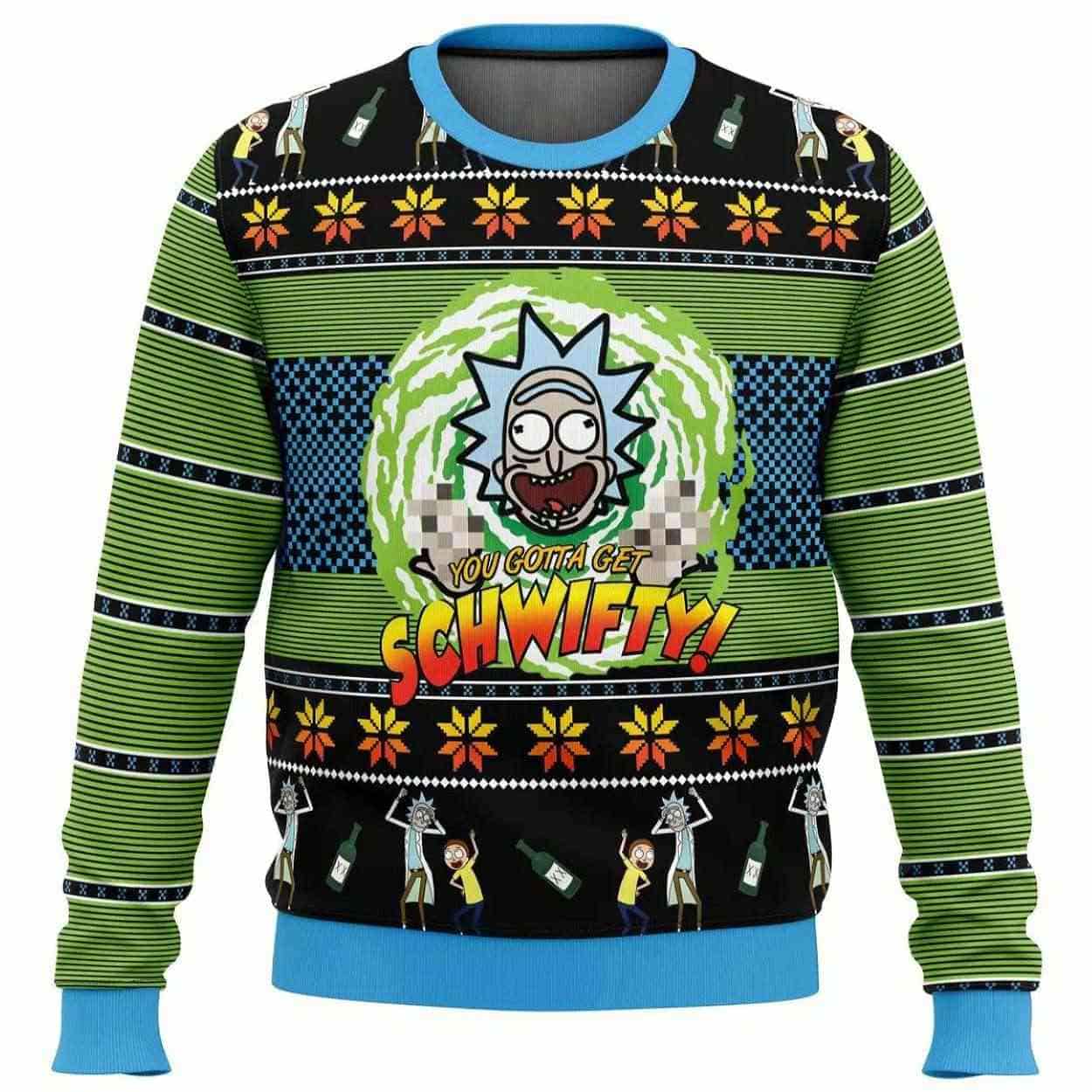 You Gotta Get Schwifty Rick and Morty Ugly Christmas Sweater You Gotta Get Schwifty Rick and Morty Ugly Christmas Sweater