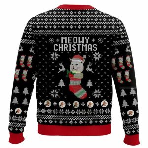 Meowy Christmas Woman Yelling At A Cat Meme Ugly Christmas Sweater1