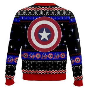 Steve Rogers Captain America Ugly Christmas Sweater 1 Steve Rogers Captain America Ugly Christmas Sweater1