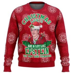 2025 Xmas Lights Are Like Epstein Ugly Christmas Sweater