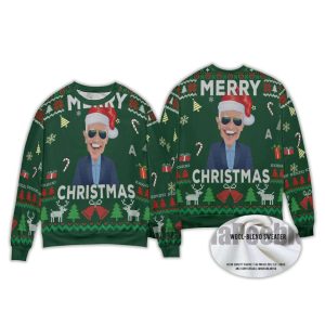 Merry Christmas Biden Santa Claus Christmas Ugly Sweater3