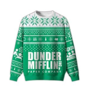 2025 Dunder Mifflin Holiday Spirit Ugly Christmas Sweater