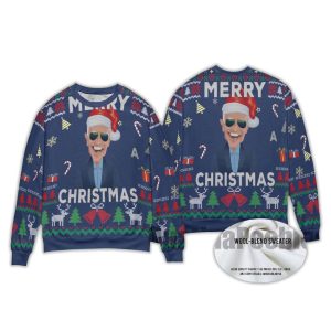 Merry Christmas Biden Santa Claus Christmas Ugly Sweater2