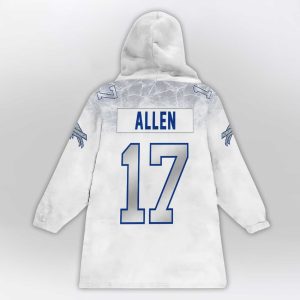 Captain Josh Allen 17 Bills Rivalries Cold Front Signature Blanket Hoodie2