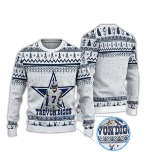 Cowboys Trevon Diggs Ugly Christmas Sweater