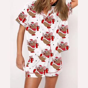 Cute Gus Gus Looking Like A Snack Christmas Pajama Set2