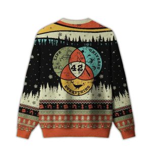 Life Universe Everything Nerdy Graphic Ugly Christmas Sweater1