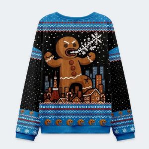 Gingerbread Monster Christmas Ugly Sweater1