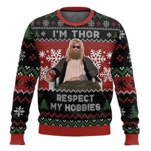 Im Thor Respect My Hobbies Marvel Ugly Christmas Sweater