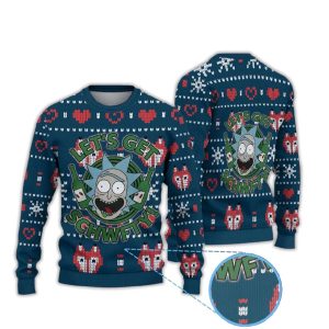 Rick and Morty Lets Get Schwifty Ugly Christmas Sweater