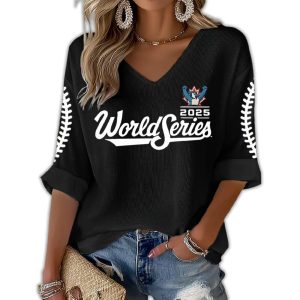 2025 Blue Jays World Series Waffle Long Sleeve Shirt1