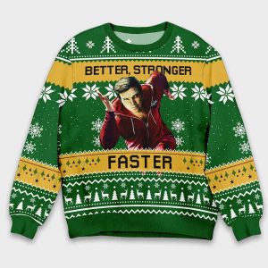 Six Million Dollar Man Better Stronger Faster Ugly Christmas Sweater