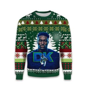 14 DK Metcalf Seahawks Ugly Christmas Sweater