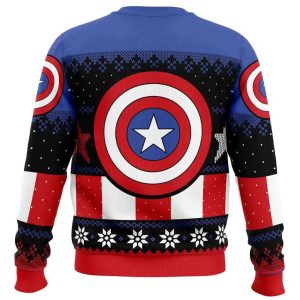 2025 Christmas Captain America Marvel Comics Ugly Christmas Sweater 1 Christmas Captain America Marvel Comics Ugly Christmas Sweater1