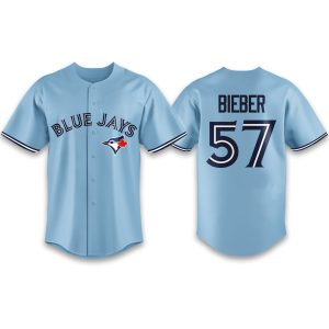 Justin Bieber Blue Jays 57 Jersey