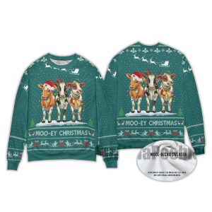 2025 Cow Mooey Christmas Ugly Sweater 1 Cow Mooey Christmas Ugly Sweater1