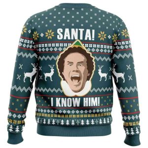 2025 Santa I Know Him Elf Ugly Christmas Sweater 1 Santa I Know Him Elf Ugly Christmas Sweater1