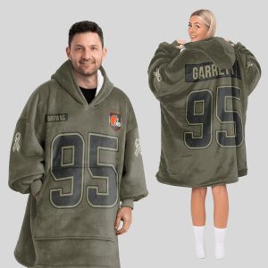 Myles Garrett 95 Browns Salute to Service Blanket Hoodie 3 Myles Garrett 95 Browns Salute to Service Blanket Hoodie3