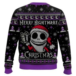 Merry Christmas Jack Skellington Ugly Christmas Sweater1