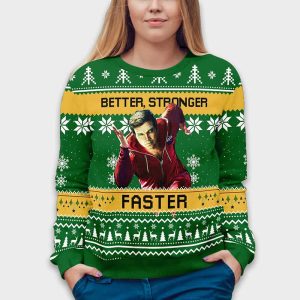 Six Million Dollar Man Better Stronger Faster Ugly Christmas Sweater 2 Six Million Dollar Man Better Stronger Faster Ugly Christmas Sweater2