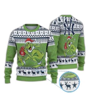 Grnch vs Yankees Ugly Christmas Sweater