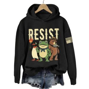 Bear Frog Penguin Portland Frog Resist Hoodie 2 Bear Frog Penguin Portland Frog Resist Hoodie2