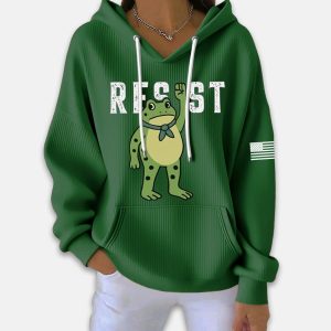 Portland Frog Resist Ribbed Hoodie 3 Portland Frog Resist Ribbed Hoodie