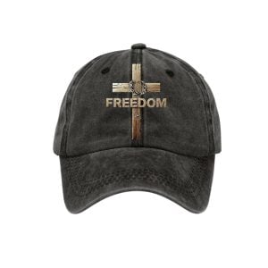 Charlie Kirk Freedom Cross Print Hat
