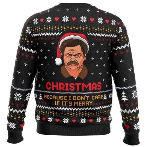 2025 Christmas Because I Don't Care Parks and Recreation Ugly Christmas Sweater 1 Christmas Because I Dont Care Parks and Recreation Ugly Christmas Sweater1