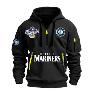 2025 Mariners World Series Hoodie Half Zipper1
