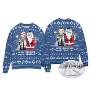 2025 Santa Merry Chrismukkah Ugly Christmas Sweater 2 Santa Merry Chrismukkah Ugly Christmas Sweater2