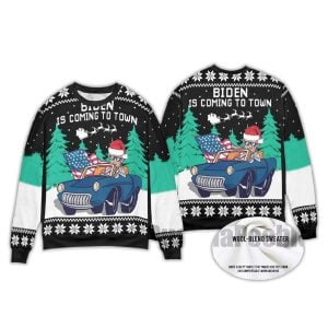 2025 Biden Is Coming To Town Ugly Christmas Sweater 2 Biden Is Coming To Town Ugly Christmas Sweater2