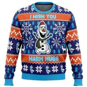 I Wish You Warm Hugs Frozen Ugly Christmas Sweater