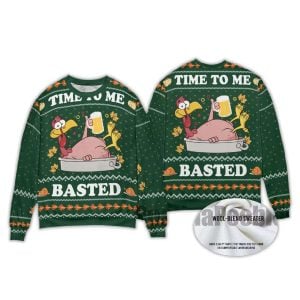 2025 Time To Me Basted Turkey Ugly Chirstmas Sweater 3 Time To Me Basted Turkey Ugly Chirstmas Sweater3