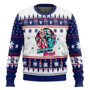 Pabst Blue Ribbon Rick And Morty Ugly Christmas Sweater