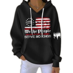 We The People Serve No Kings 1776 Pit Striped Hoodie1