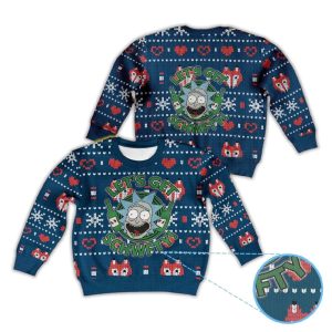 Rick and Morty Lets Get Schwifty Ugly Christmas Sweater1