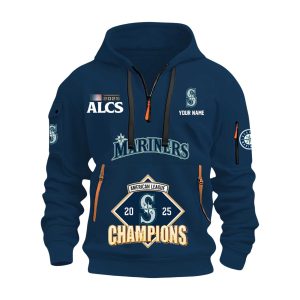Mariners American League Champions 2025 Quarter Zip Hoodie 3 Mariners American League Champions 2025 Quarter Zip Hoodie4