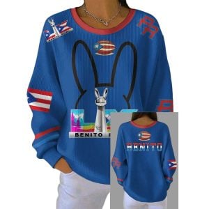 Bad Bunny BeNiTo Bowl Pit Striped Sweatshirt 4 Bad Bunny BeNiTo Bowl Pit Striped Sweatshirt4