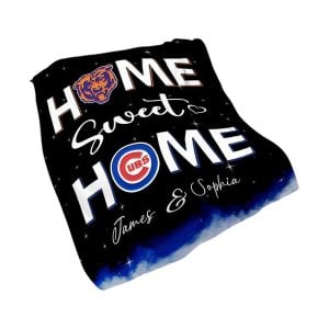 Cubs x Bears Home Sweet Home Customized Blanket1