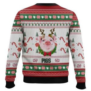 Pigs Santa Hat Ugly Christmas Sweater1