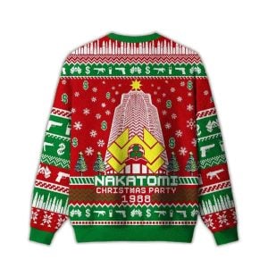 Nakatomi Corporation Christmas Party Snowflake Tower Ugly Christmas Sweater1