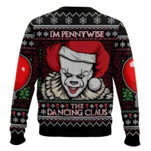 Im Pennywise The Dancing Claus It Ugly Christmas Sweater1