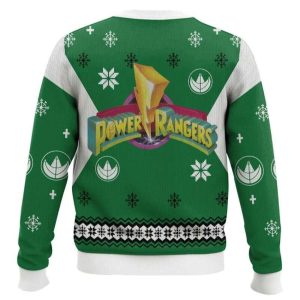 Green Power Rangers Ugly Christmas Sweater1