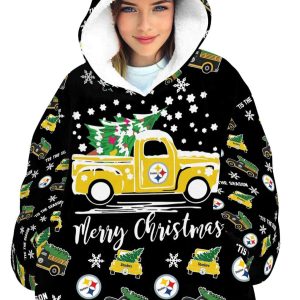 May Your Steelers Season Be Merry And Bright Blanket Hoodie 2 May Your Steelers Season Be Merry And Bright Blanket Hoodie2