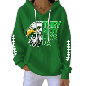 Eagles They Not Like Us Fly Pit Striper Hoodie2