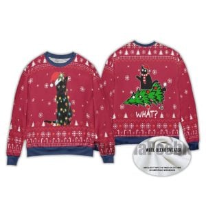 Meowy Cat What Ugly Christmas Sweater